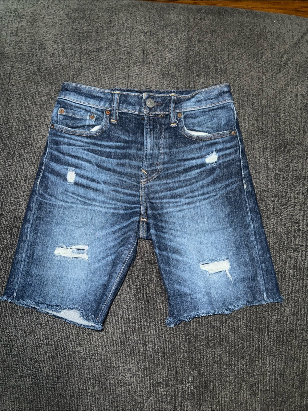 American Eagle Next Level AirFlex Distressed Bermuda Shorts Size 26 Jorts - Picture 2 of 10